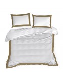 Pościel polycotton 160x200 + 2x70x80 Laura biała/złota Eurofirany