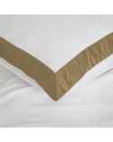Pościel polycotton 200x220 + 2x70x80 Laura biała/złota Eurofirany