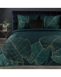 Pościel makosatyna bawełniana 180x200 + 2x70x80 Premium 5 ciemnozielona Eurofirany 