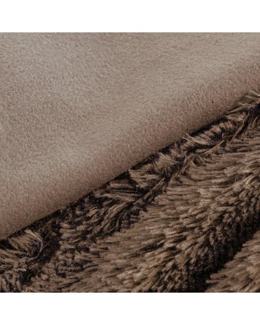 Koc futrzany narzuta Tiffany 150X200 ciemnobeżowy Eurofirany