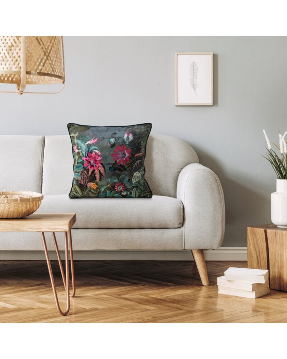 Poszewka velvet 45x45 Aline zielona/różowa Eurofirany Poszewka velvet 45x45 Aline zielona/różowa Eurofirany