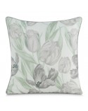 Poszewka velvet 45x45 Millie kremowa/zielona Eurofirany 