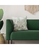 Poszewka velvet 45x45 Millie kremowa/zielona Eurofirany 