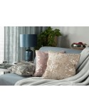 Poszewka velvet 45x45 Velvet 71A pudrowa/srebrna Eurofirany 