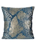 Poszewka velvet 45x45 Velvet 72A granatowa/złota Eurofirany 