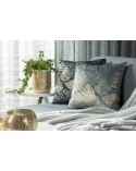 Poszewka velvet 45x45 Velvet 72A granatowa/złota Eurofirany 