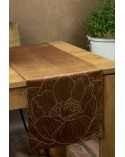 Bieżnik velvet 35x140 Blink 13 brązowy Eurofirany