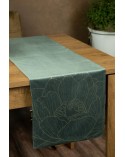 Bieżnik velvet 35x140 Blink 13 ciemnomiętowy Eurofirany
