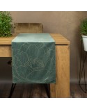Bieżnik velvet 35x220 Blink 13 ciemnomiętowy Eurofirany