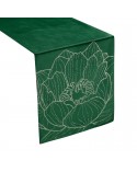 Bieżnik velvet 35x220 Blink 13 ciemnozielony Eurofirany