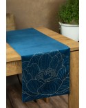 Bieżnik velvet 35x180 Blink 13 granatowy Eurofirany