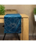 Bieżnik velvet 35x220 Blink 13 granatowy Eurofirany
