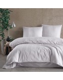 Pościel satyna bawełniana 160x200 + 2x70x80 Capital Light Grey Exclusive Darymex