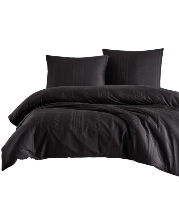 Pościel satyna bawełniana 160x200 + 2x70x80 Capital Anthracite Exclusive Darymex