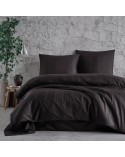 Pościel satyna bawełniana 180x200 + 2x70x80 Capital Anthracite Exclusive Darymex