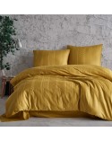 Pościel satyna bawełniana 140x200 + 1x70x80 Capital Mustard Exclusive Darymex