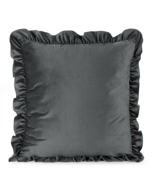Poszewka velvet 60x60 Brenda stalowa Eurofirany 