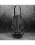 Lampion dekoracyjny 27x27x42cm Lena 01 grafitowy Eurofirany 