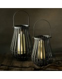 Lampion dekoracyjny 27x27x42cm Lena 01 grafitowy Eurofirany 