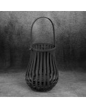 Lampion dekoracyjny 24x24x32cm Lena 02 grafitowy Eurofirany 