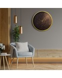 Zegar ścienny 60x5x60cm 20B czarny/złoty Eurofirany 