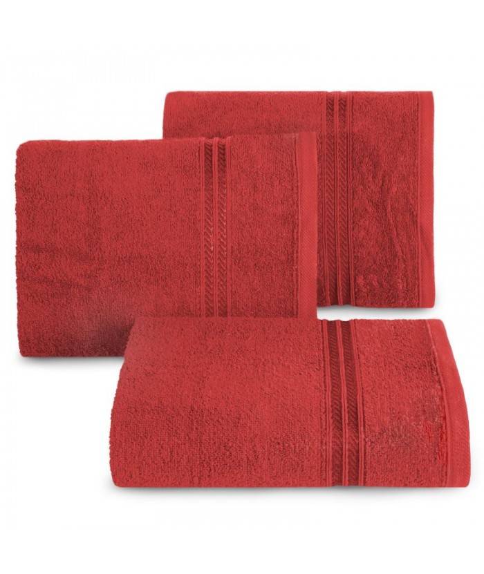 Ręcznik bawełna Lori 70x140 czerwony Eurofirany Ręcznik bawełna Lori 70x140 czerwony