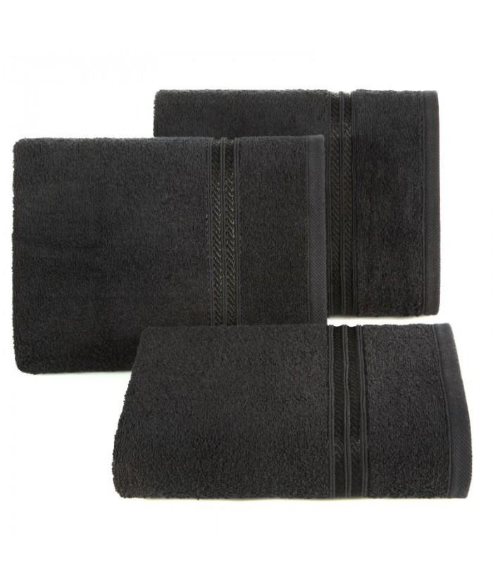 Ręcznik bawełna Lori 70x140 czarny Eurofirany Ręcznik bawełna Lori 70x140 czarny