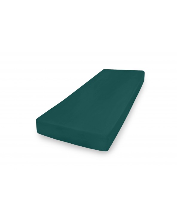 Prześcieradło bawełna jersey 90x200x20 z gumką ciemnozielone Classic Matex Prześcieradło bawełna jersey 90x200x20 z gumką ciemnozielone Classic Matex