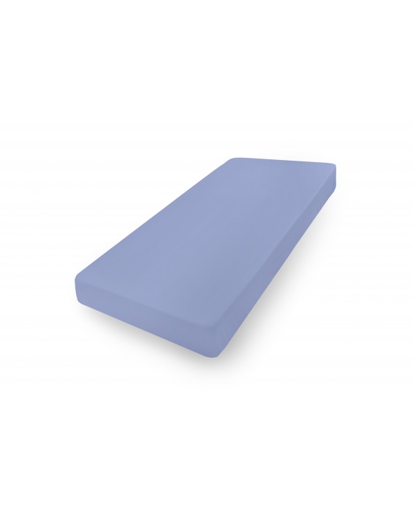 Prześcieradło bawełna jersey 120x200x20 z gumką błękitne Classic Matex Prześcieradło bawełna jersey 120x200x20 z gumką błękitne Classic Matex