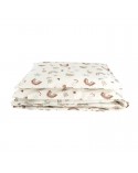 Pościel flanela 100x135+40x60 BeBaby Tęcze Poldaun