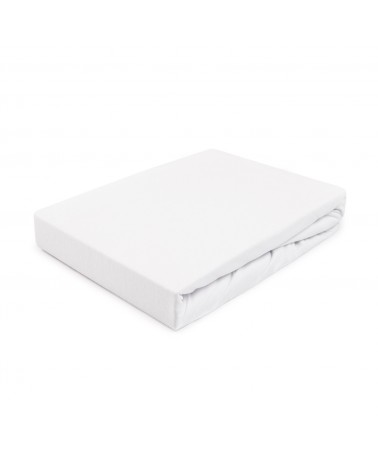 Prześcieradło bawełna jersey Premium 180x200x20 z gumką białe Darymex