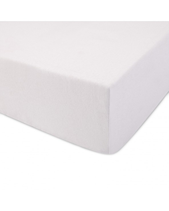 Prześcieradło bawełna jersey Premium 180x200x20 z gumką białe Darymex