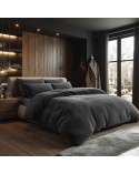 Pościel frotte 160x200 + 2x70x80cm antracyt Darymex