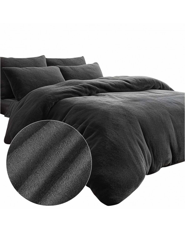 Pościel frotte 160x200 + 2x70x80cm antracyt Darymex