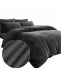 Pościel frotte 200x220 + 2x70x80cm antracyt Darymex