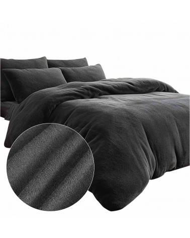 Pościel frotte 200x220 + 2x70x80cm antracyt Darymex