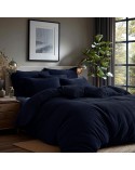 Pościel frotte 160x200 + 2x70x80cm ciemny granat Darymex