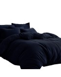 Pościel frotte 200x220 + 2x70x80cm ciemny granat Darymex