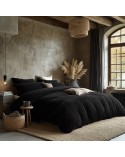 Pościel frotte 160x200 + 2x70x80cm czarny Darymex