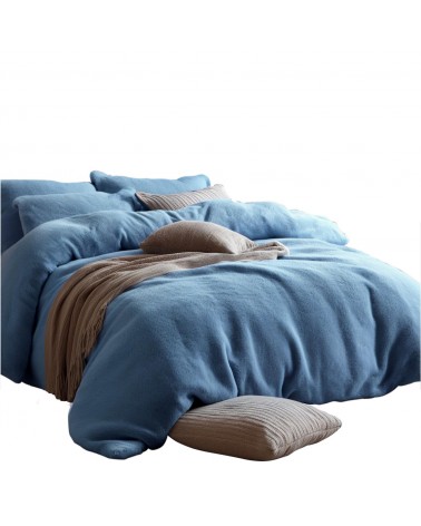 Pościel frotte 160x200 + 2x70x80cm niebieski Darymex