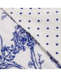 Pościel satyna bawełniana 160x200 + 2x70x80cm Blue Blanc Luxury Darymex 