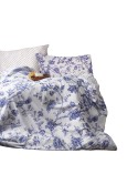 Pościel satyna bawełniana 200x220 + 2x70x80cm Blue Blanc Luxury Darymex 