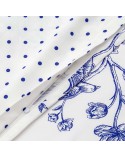 Pościel satyna bawełniana 200x220 + 2x70x80cm Blue Blanc Luxury Darymex 
