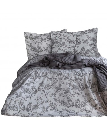 Pościel satyna bawełniana 160x200 + 2x70x80cm Green Grey Luxury Darymex 