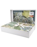 Pościel satyna bawełniana 160x200 + 2x70x80cm Greta Green Luxury Premium Darymex 