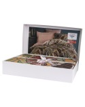 Pościel satyna bawełniana 160x200 + 2x70x80cm Greta Terra Luxury Premium Darymex 