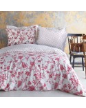 Pościel satyna bawełniana 160x200 + 2x70x80cm Rose Blanc Luxury Premium Darymex 