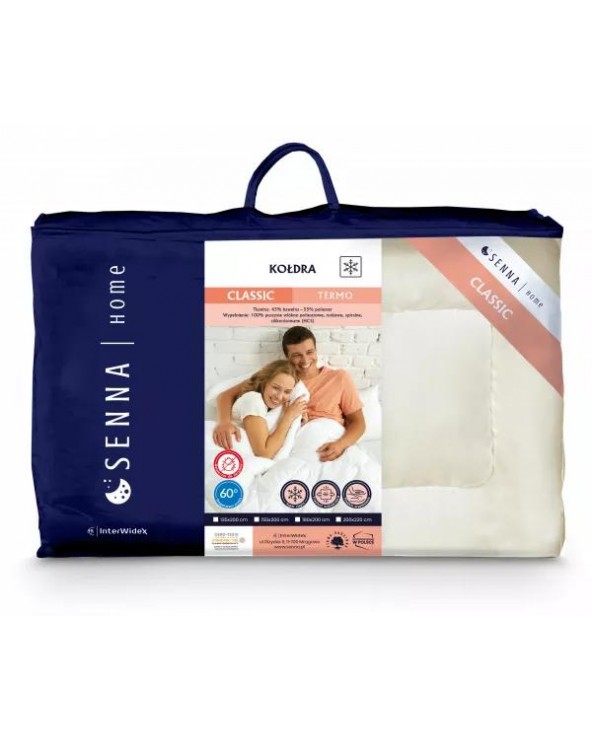 Kołdra 135x200 polycotton duo Termo kremowa Classic Inter Widex Kołdra 135x200 polycotton duo Termo kremowa Classic Inter Widex