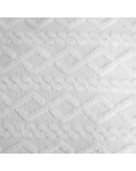 Koc pluszowy 200x220 Warkocz biały Eurofirany