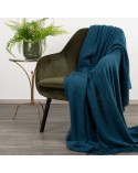 Koc z bukli baranek 150x180 Bela granatowy Eurofirany